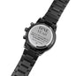 First Anniversary Gift for Him - 1st Anniversary Gift for Husband Black Watch with engraved design