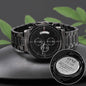 First Anniversary Gift for Him - 1st Anniversary Gift for Husband Black Watch with engraved design