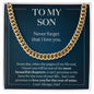My Son The Most Beautiful Chapter - Gift from Dad to Son - Cuban Link Necklace