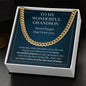 My Grandson a Beautiful Chapter - Gift from Grandparent to Grandson - Cuban Link Necklace