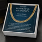 My Grandson One of the Most Beautiful Chapters - Gift for Grandson - Cuban Link Chain