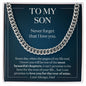 My Son The Most Beautiful Chapter - Gift from Dad to Son - Cuban Link Necklace