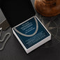 Our Grandson A Beautiful Chapter - Gift for Grandson from Grandparents - Cuban Link Necklace