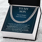 My Son The Most Beautiful Chapter - Gift from Dad to Son - Cuban Link Necklace