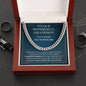 Our Grandson A Beautiful Chapter - Gift for Grandson from Grandparents - Cuban Link Necklace