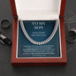 My Son The Most Beautiful Chapter - Gift from Dad to Son - Cuban Link Necklace
