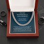 My Grandson One of the Most Beautiful Chapters - Gift for Grandson - Cuban Link Chain