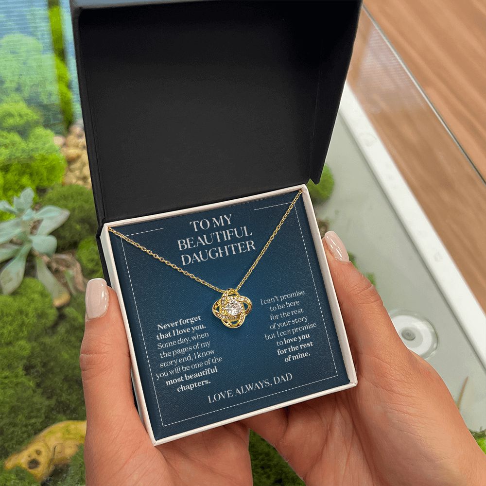 My Daughter The Most Beautiful Chapter - Gift for Daughter From Dad - Necklace