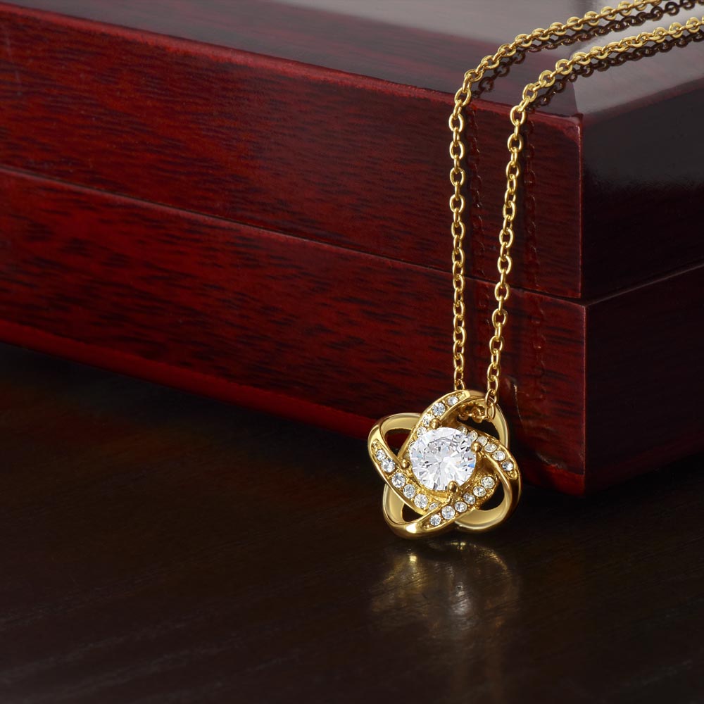 Gift for Wife - I Can't Live Without You - Love Knot Necklace