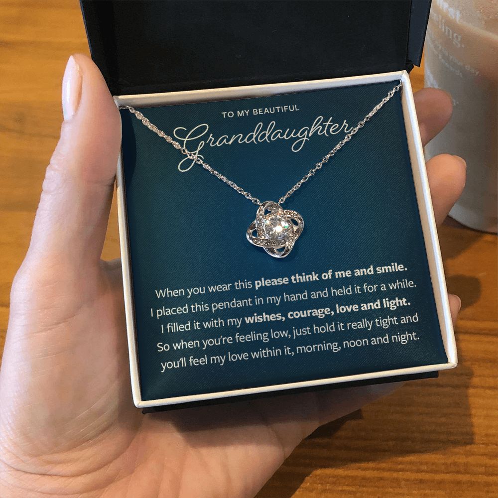 Please think of me and smile - Gift From Grandparent to Granddaughter