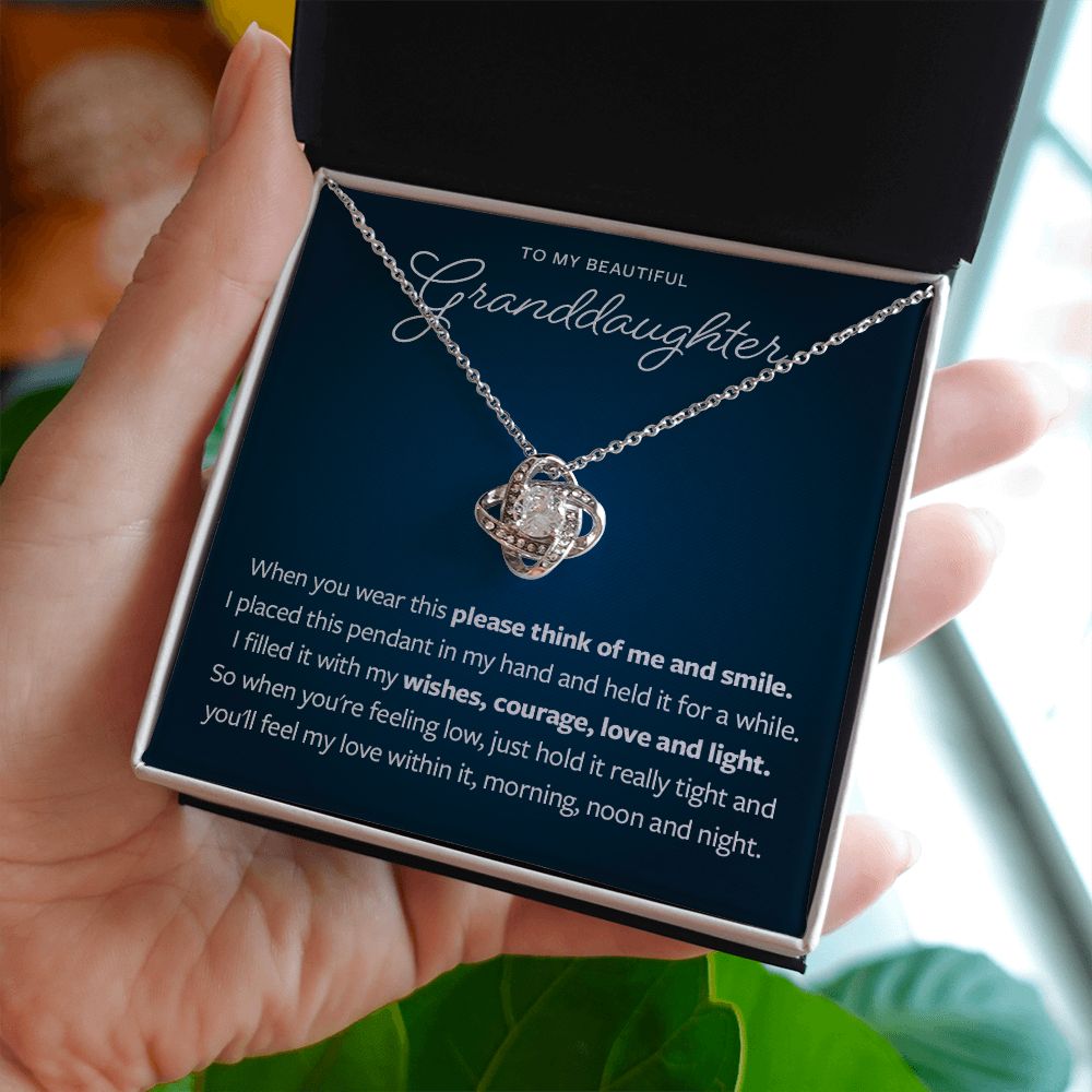 Please think of me and smile - Gift From Grandparent to Granddaughter