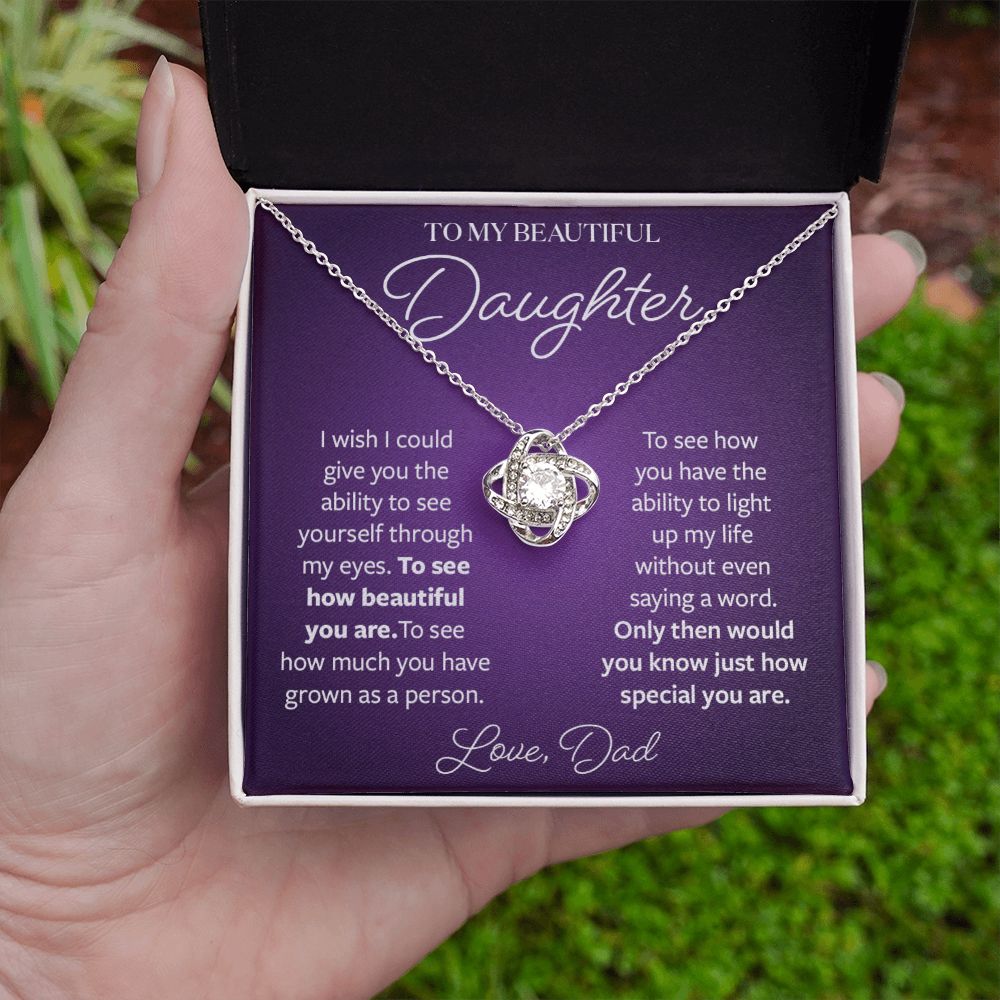 Gift for Daughter from Dad - See Yourself Through My Eyes Necklace