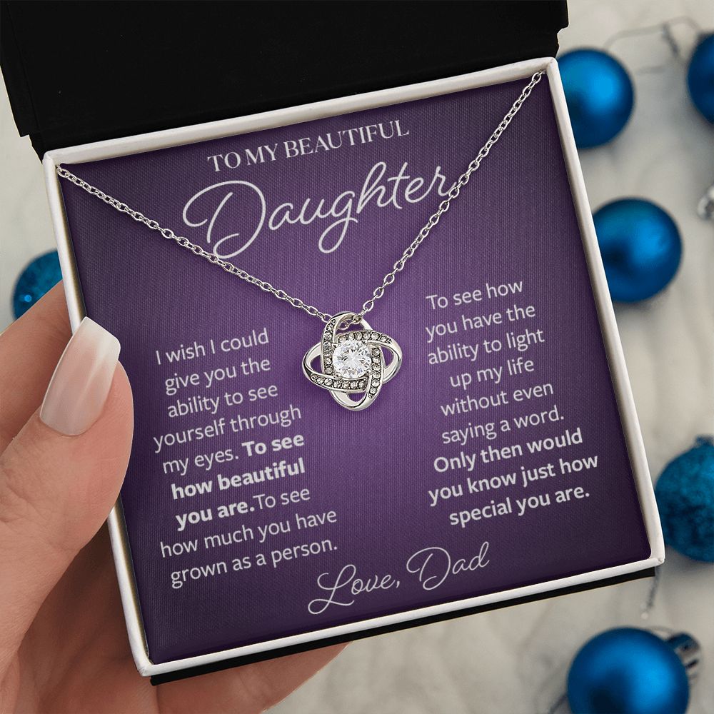 Gift for Daughter from Dad - See Yourself Through My Eyes Necklace