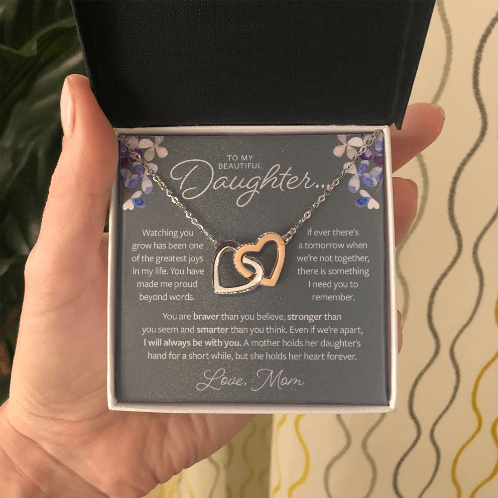 Gift from Mom to Daughter - Braver, Stronger and Smarter Necklace