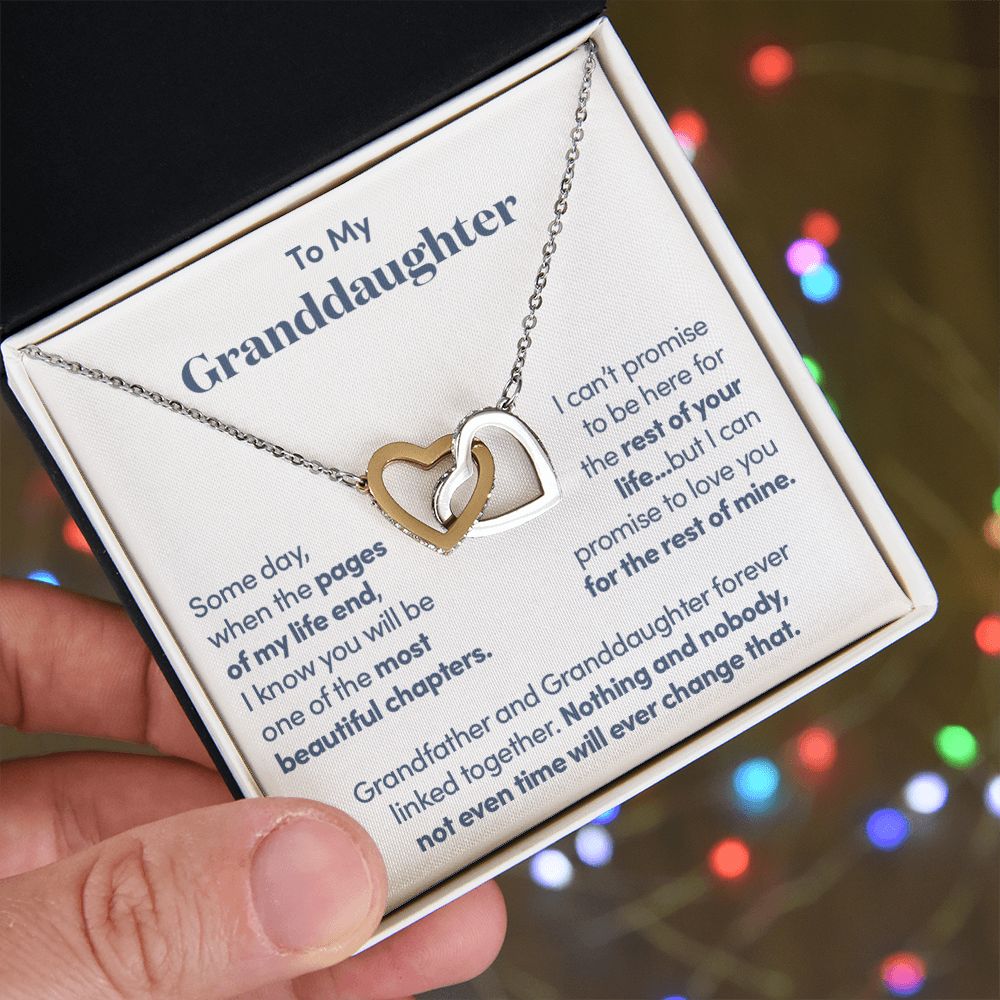 Grandfather and Granddaughter Forever Linked - Necklace