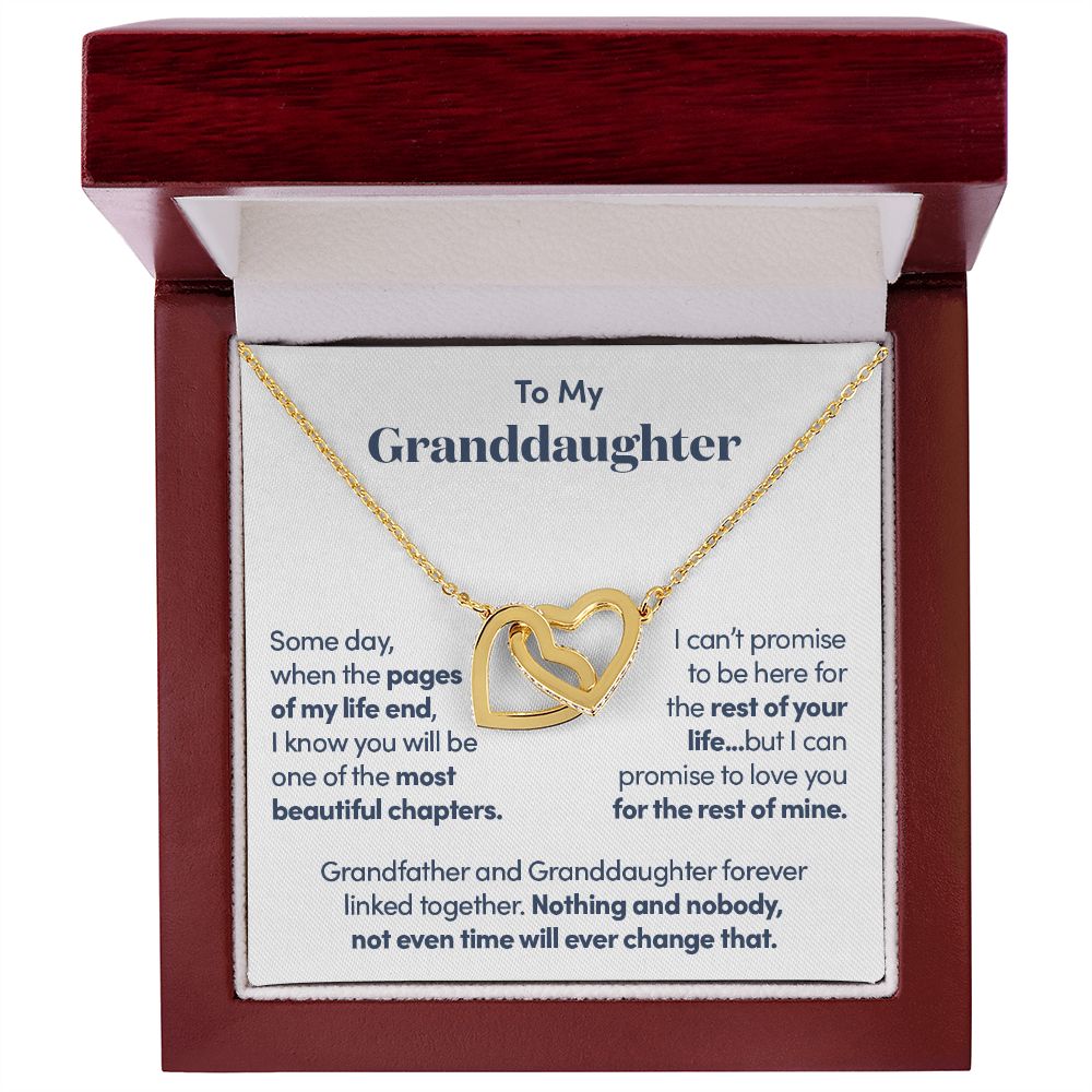 Grandfather and Granddaughter Forever Linked - Necklace