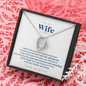 To My Wife - Your Last Everything - Gold Necklace Message Card