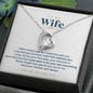To My Wife - Your Last Everything - Gold Necklace Message Card