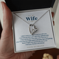 To My Wife - Your Last Everything - Gold Necklace Message Card