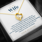 To My Wife - Your Last Everything - Gold Necklace Message Card