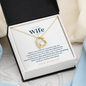 To My Wife - Your Last Everything - Gold Necklace Message Card