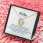 To My Wife - Your Last Everything - Gold Necklace Message Card