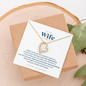 To My Wife - Your Last Everything - Gold Necklace Message Card
