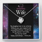 My Stunning Wife - The Brightest Star in my Universe Necklace for Birthday Christmas Anniversary Gift