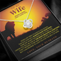 To My Wife - This Old Lion Will Always Have Your Back - Message Card Necklace
