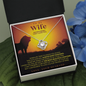 To My Wife - This Old Lion Will Always Have Your Back - Message Card Necklace