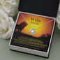 To My Wife - This Old Lion Will Always Have Your Back - Message Card Necklace