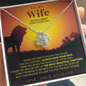 To My Wife - This Old Lion Will Always Have Your Back - Message Card Necklace