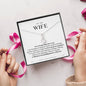 To my Wife - I will always keep falling in love with you - Necklace Message Card Gift for Wife