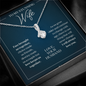 To my Stunning Wife - My Love for you will never change - Message Card Necklace Gift