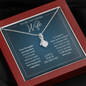 To my Stunning Wife - My Love for you will never change - Message Card Necklace Gift