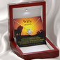 To My Wife - This Old Lion Will Always Have Your Back - Message Card Necklace