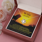 To My Wife - This Old Lion Will Always Have Your Back - Message Card Necklace