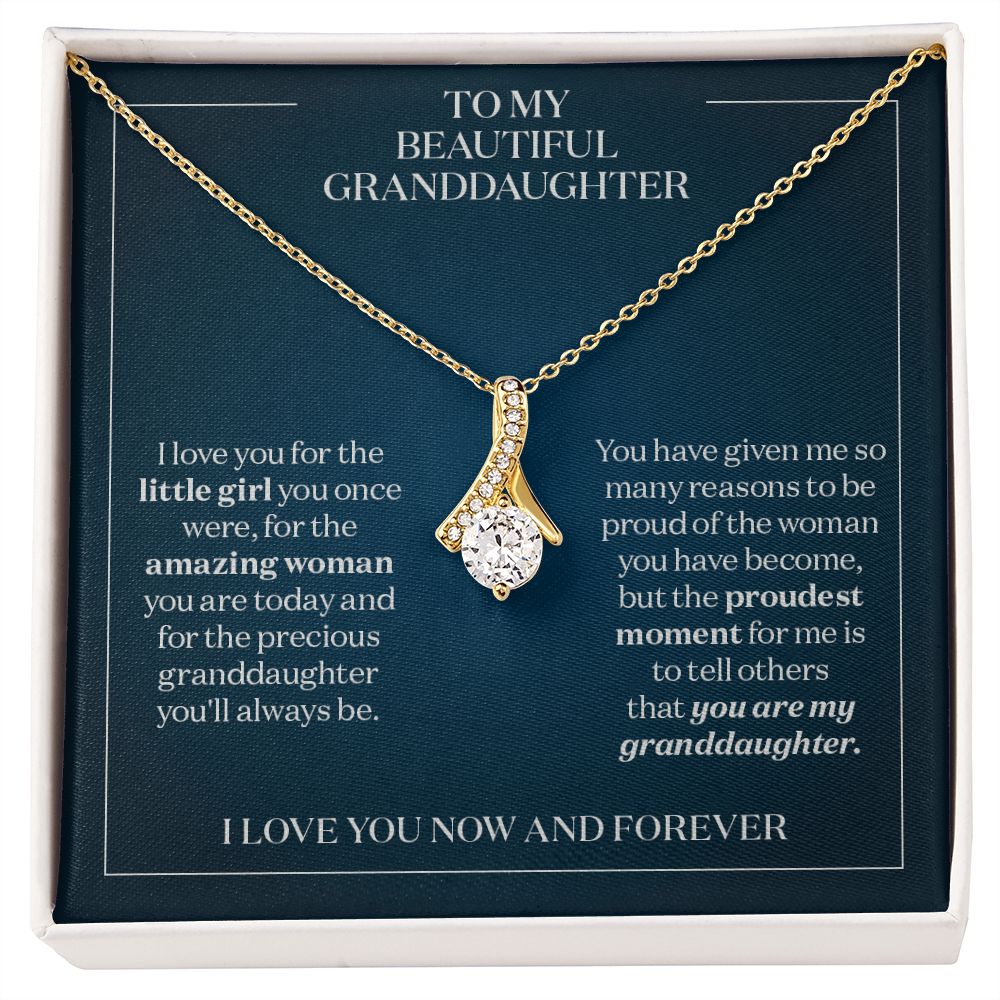 Proud of my Granddaughter - Gift for Granddaughter from Grandparent - Necklace