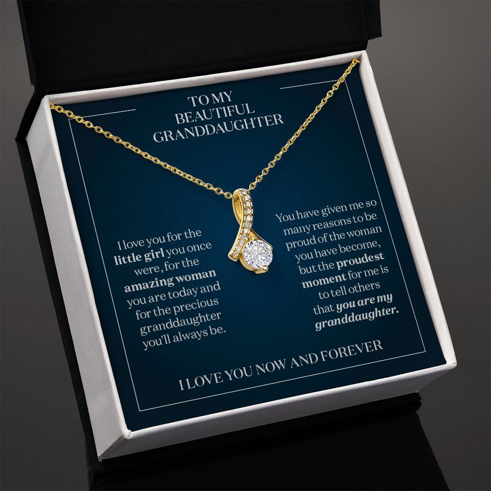 Proud of my Granddaughter - Gift for Granddaughter from Grandparent - Necklace