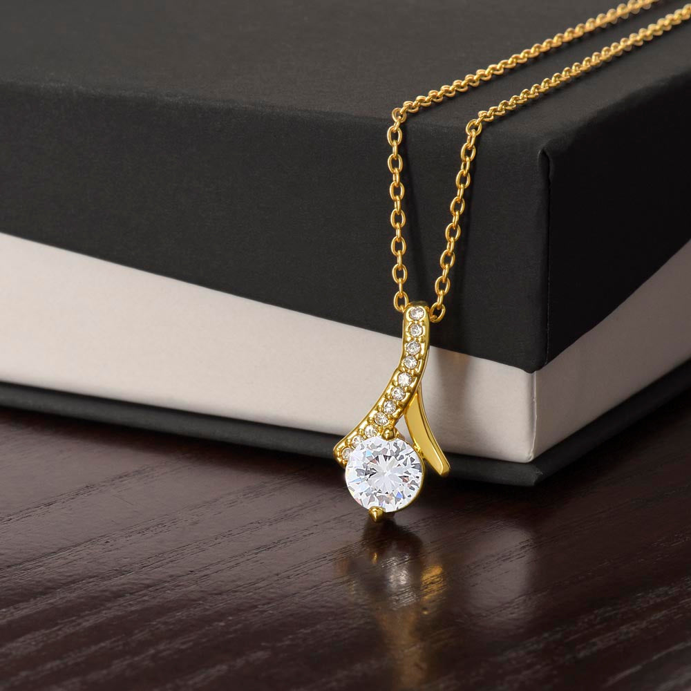 Gift for Wife - I can't live without you - Gold Necklace