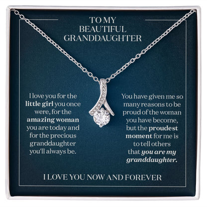 Proud of my Granddaughter - Gift for Granddaughter from Grandparent - Necklace