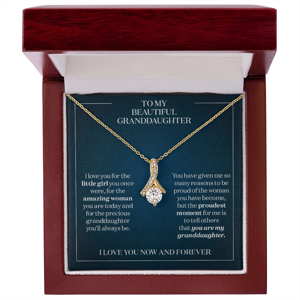 Proud of my Granddaughter - Gift for Granddaughter from Grandparent - Necklace