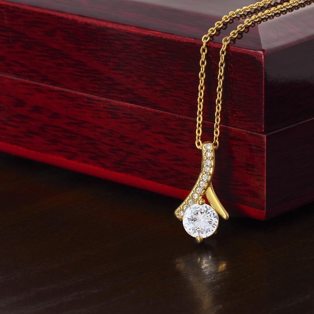 To my Beautiful Daughter Necklace - This Old Wolf Has Your Back