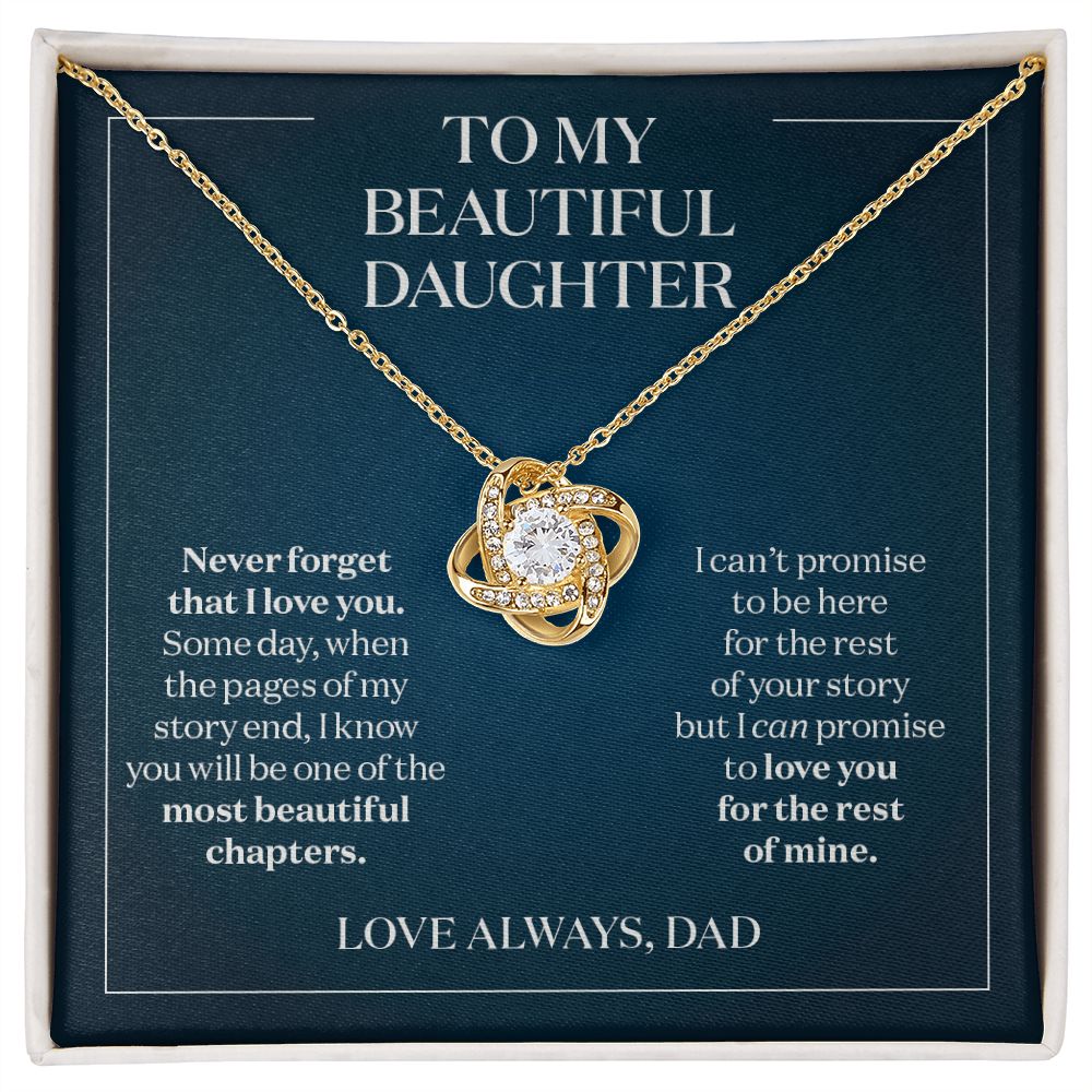 My Daughter The Most Beautiful Chapter - Gift for Daughter From Dad - Necklace