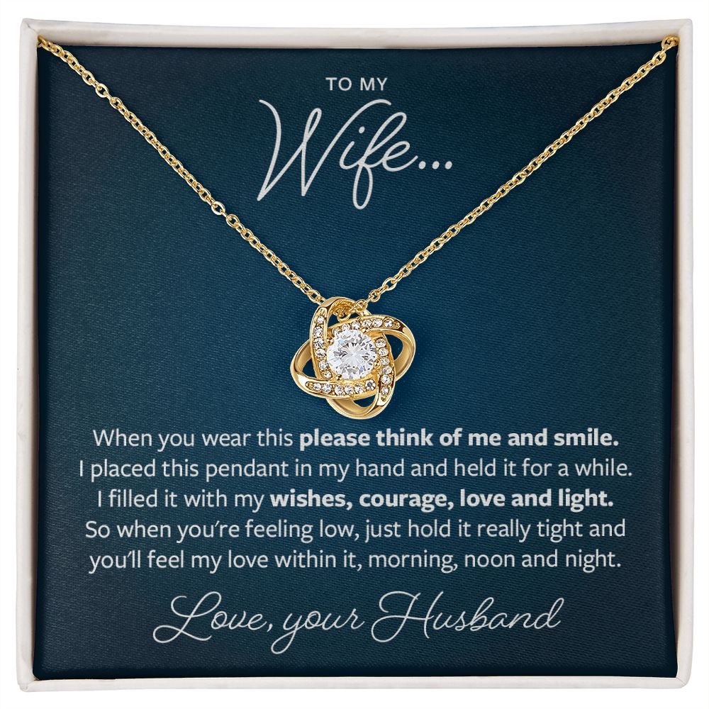 Please think of me and smile - Gift for Wife from Husband