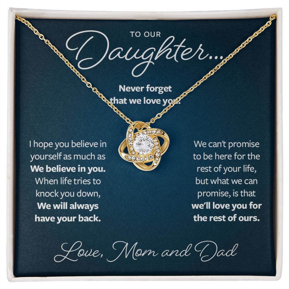We Will Always Have Your Back - Gift from Parents to Daughter