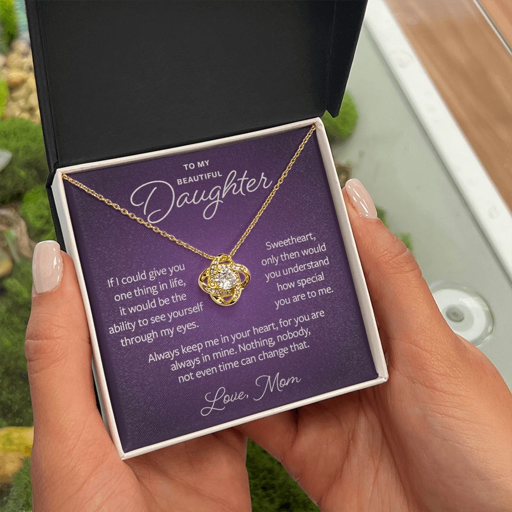 Gift for Daughter from Mother - Always in my heart necklace