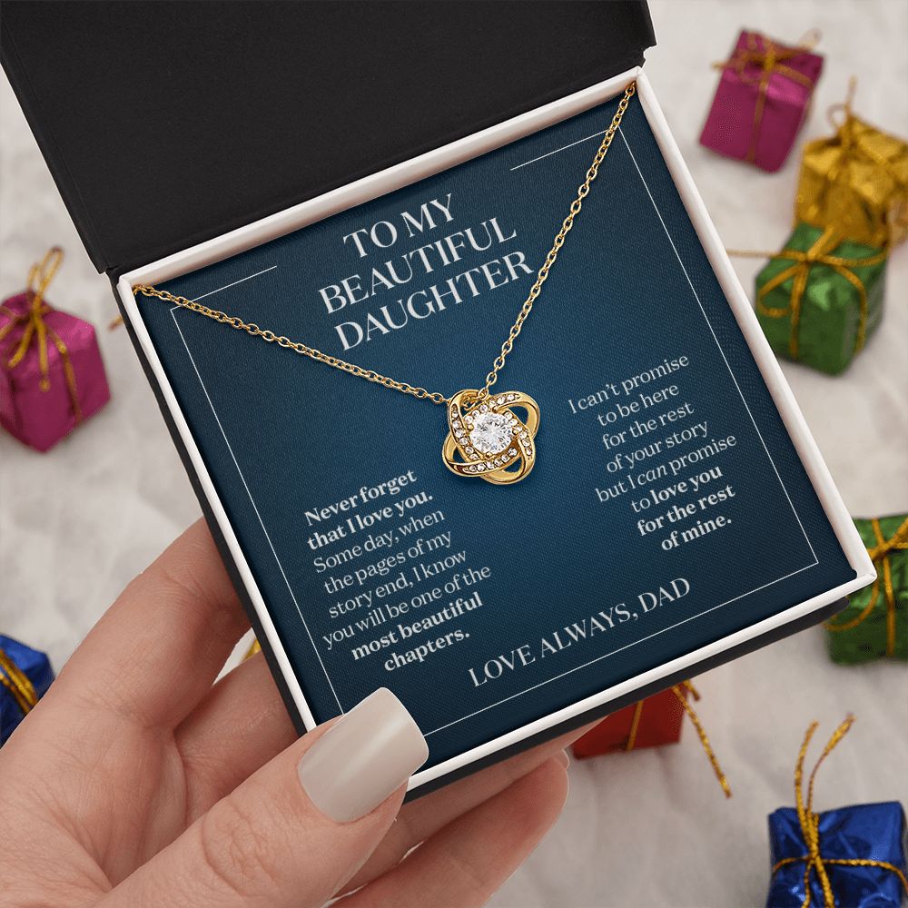My Daughter The Most Beautiful Chapter - Gift for Daughter From Dad - Necklace