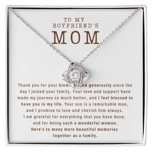 To my Boyfriends Mom - Thank you for your kindness