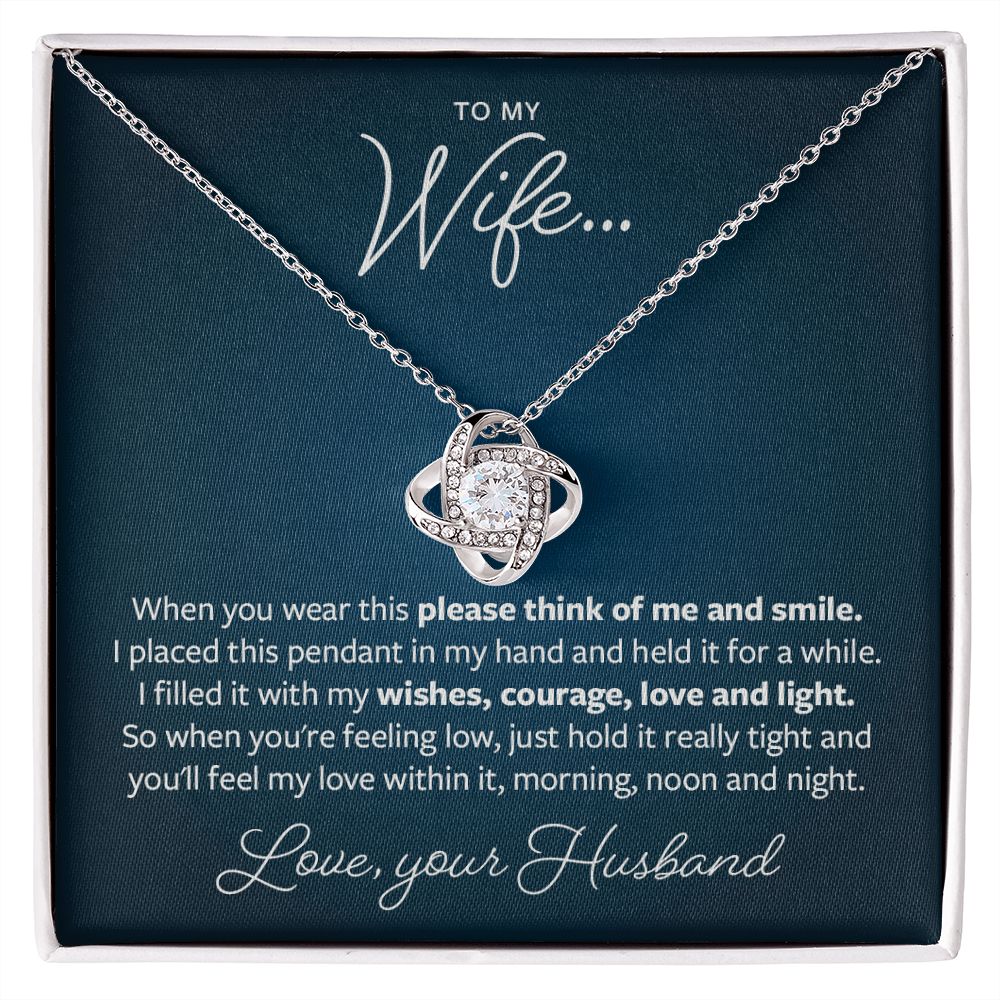 Please think of me and smile - Gift for Wife from Husband